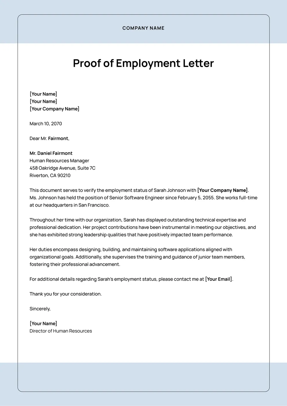proof-of-employment-letter form