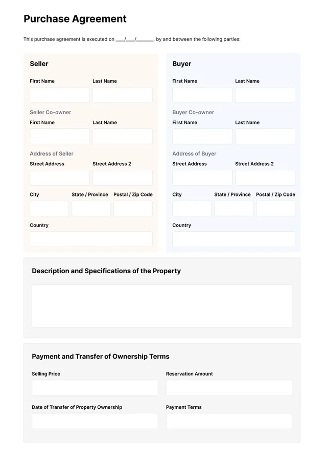 Purchase Contract Template