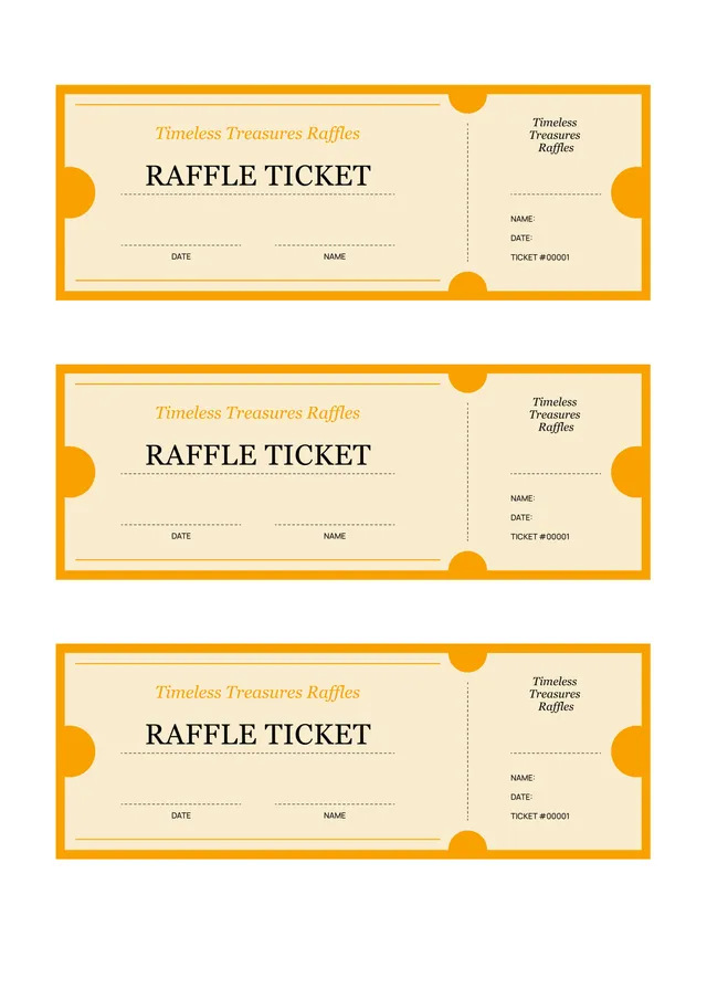 Raffle Ticket Template