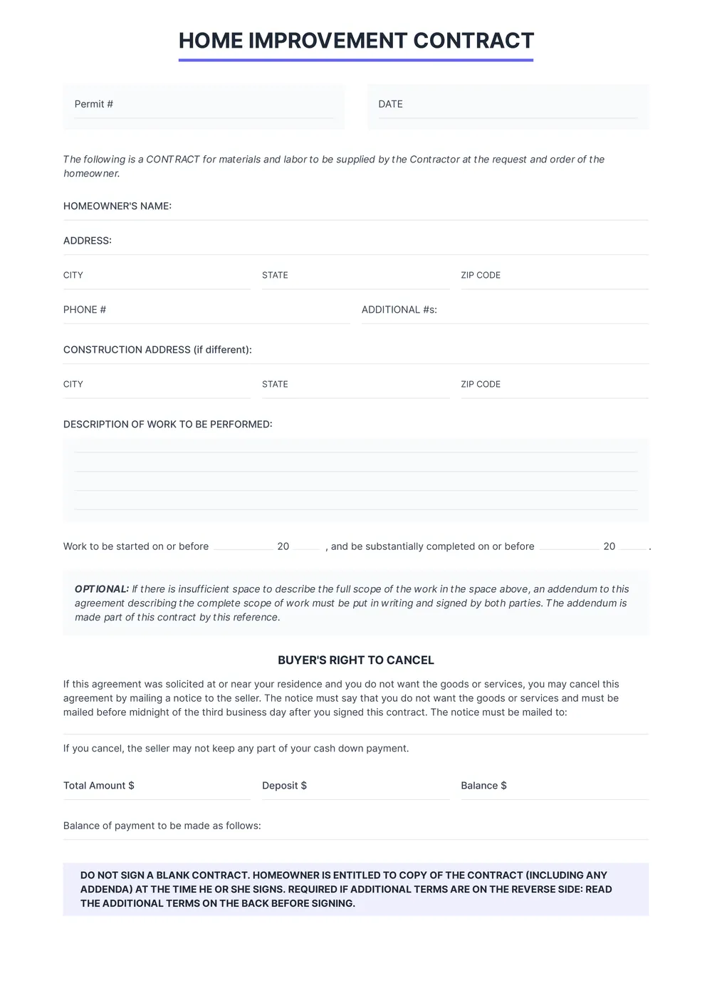 remodeling-contract form