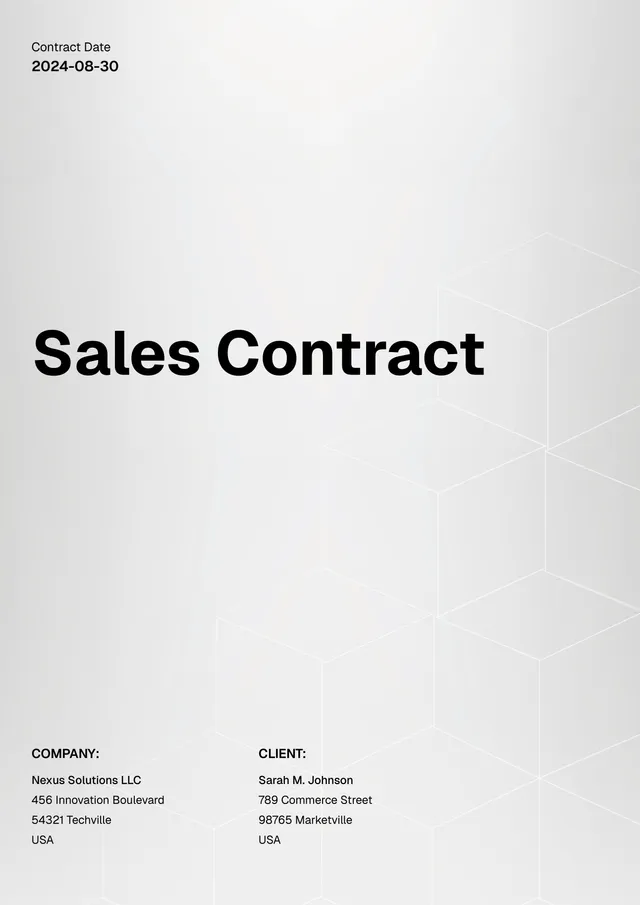 Sales Contract Template
