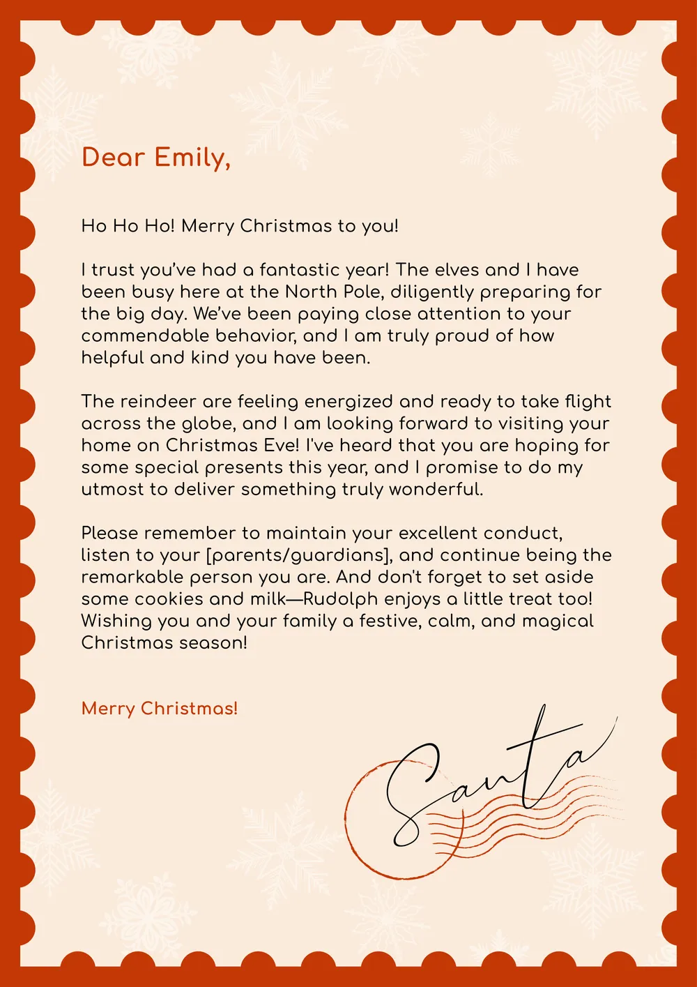 santa-letter form
