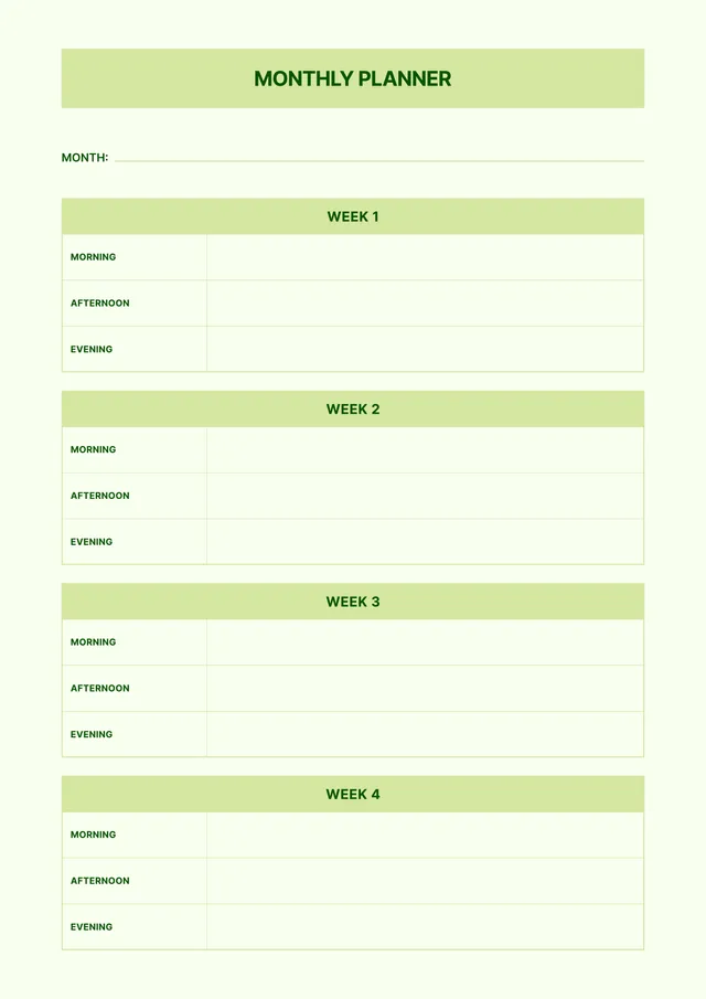 Schedule Template