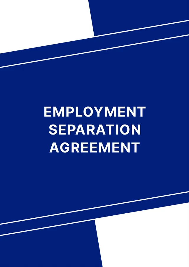 Separation Agreement Template