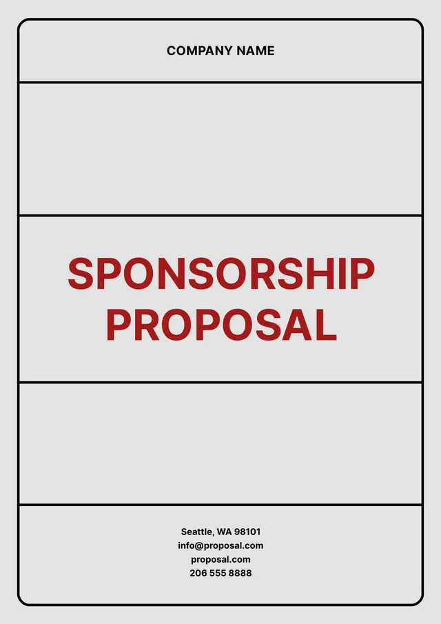 Sponsorship Proposal Template