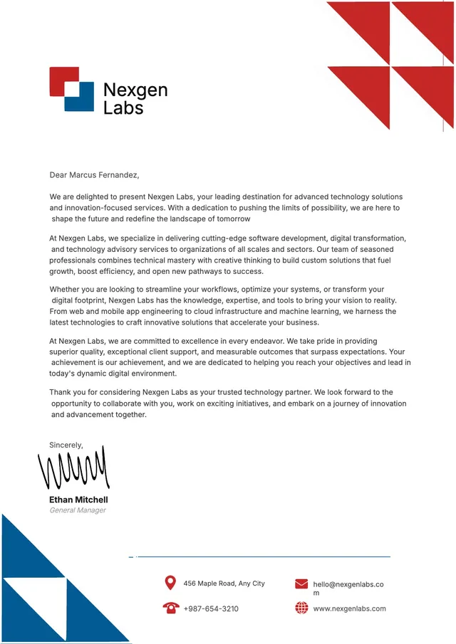 Tech Company Letterhead