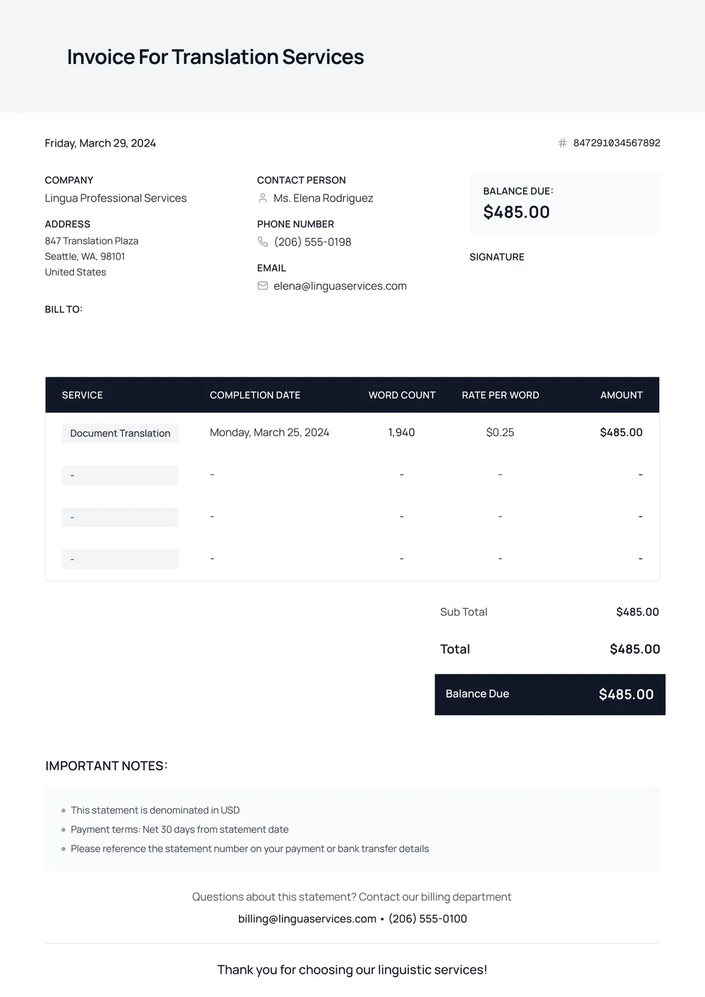 translation-services-invoice form
