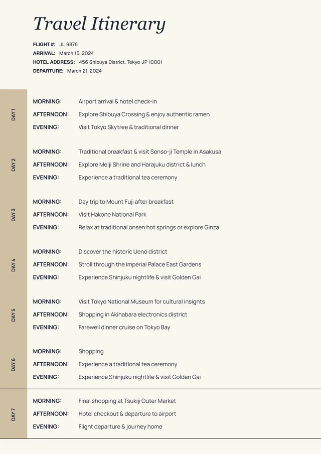 Travel Planner Template