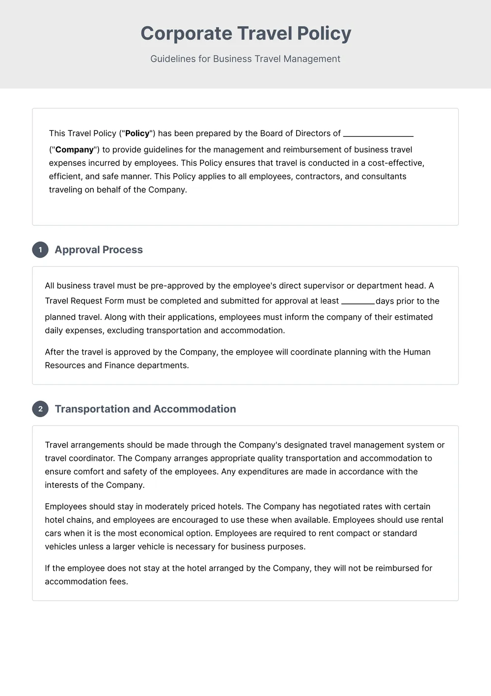 travel-policy form