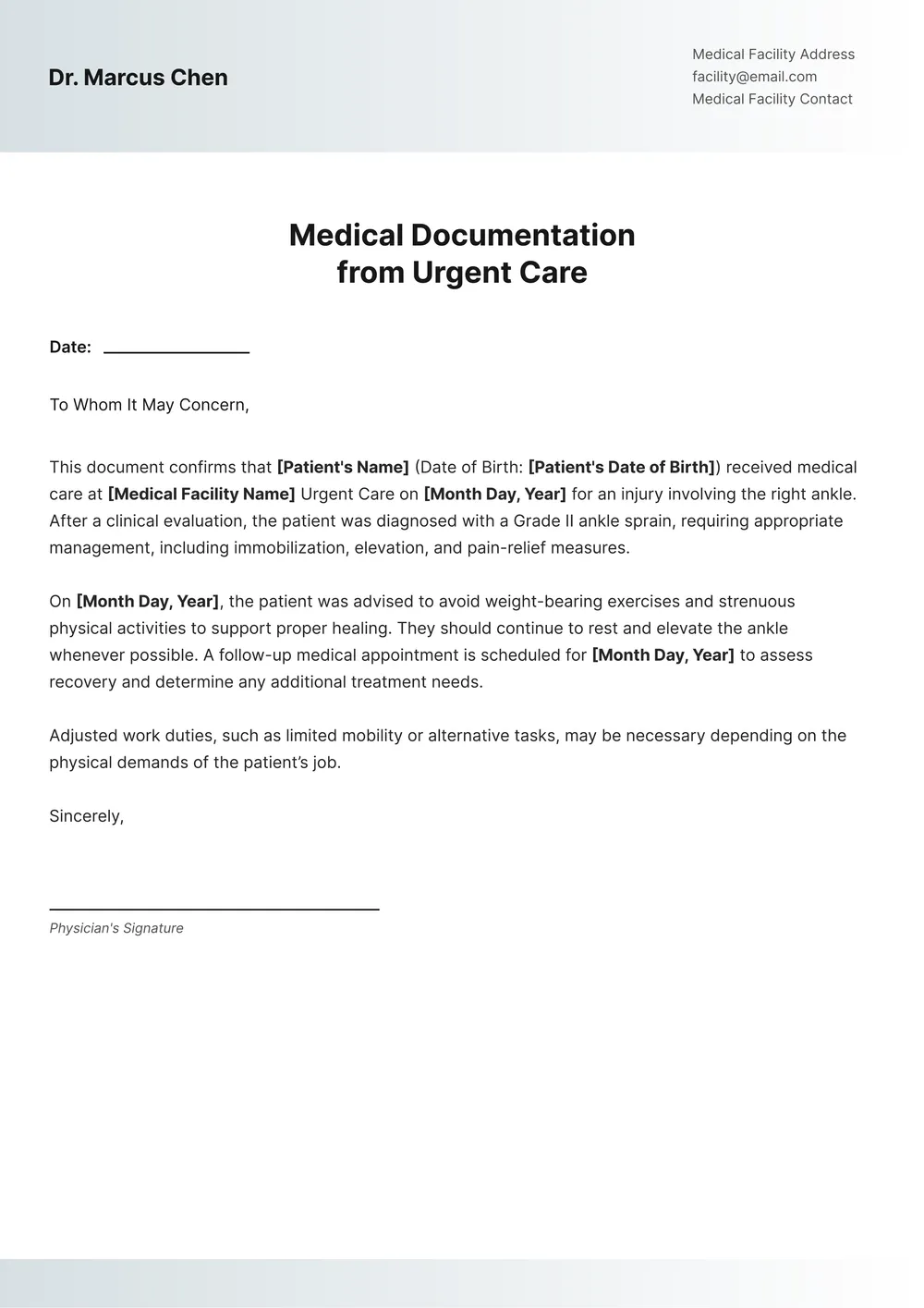 urgent-care-doctor-note form