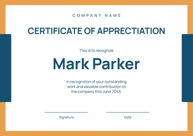 Volunteer Certificate Template