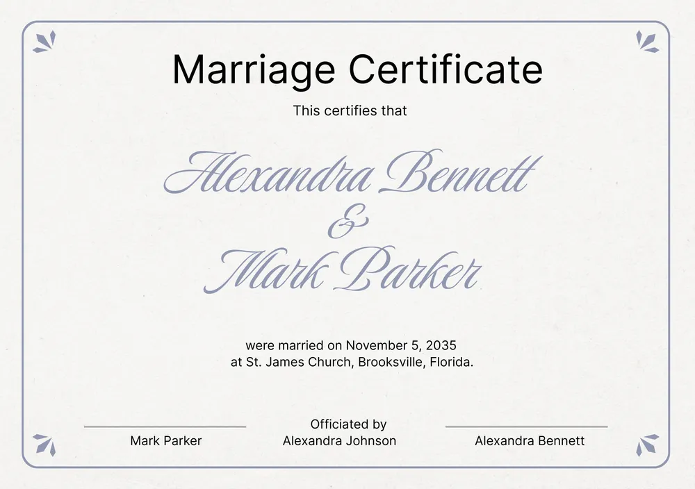 wedding-certificate form