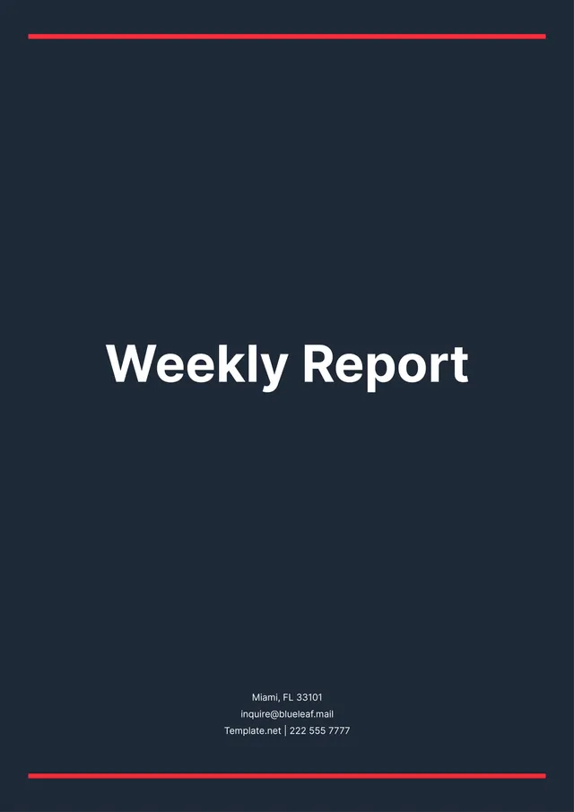 Weekly Report Template
