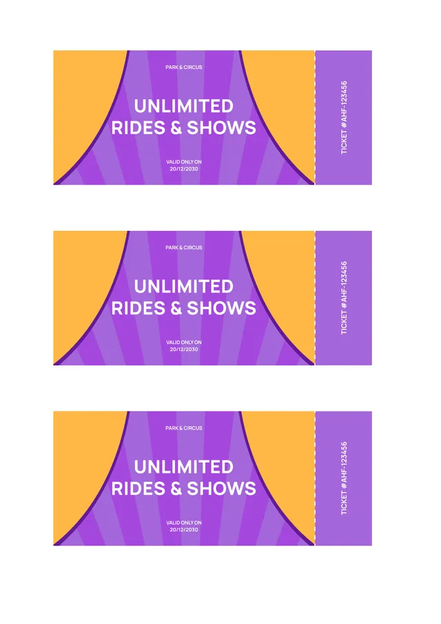 admit one ticket template