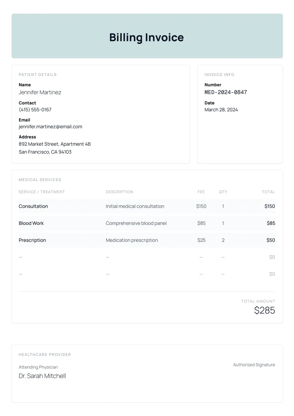 billing invoice template