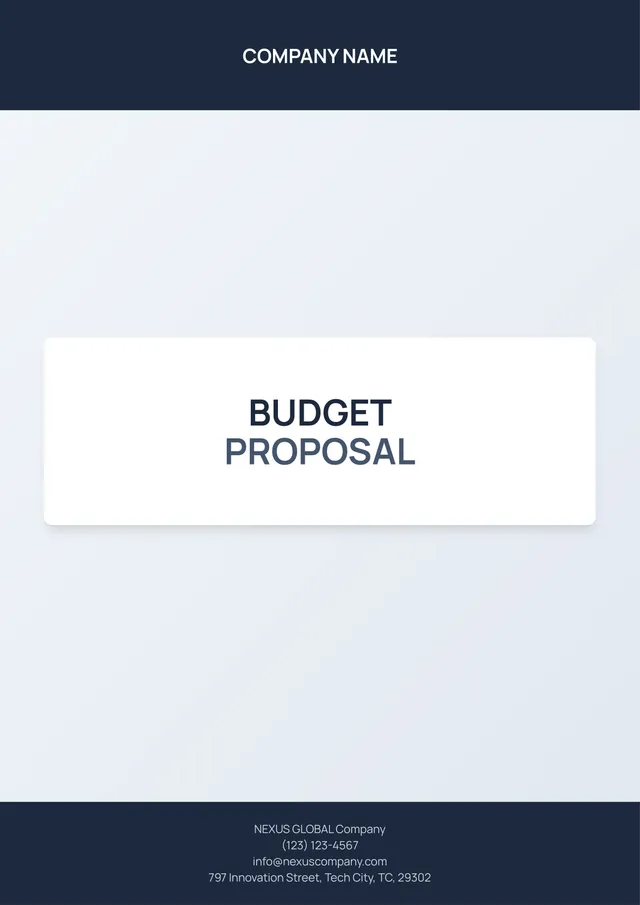 budget request template