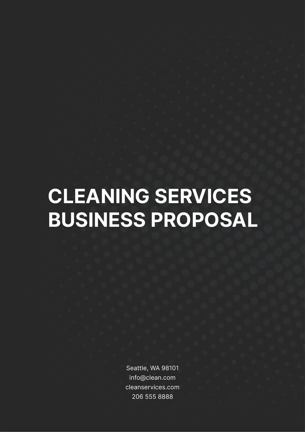 cleaning proposal template