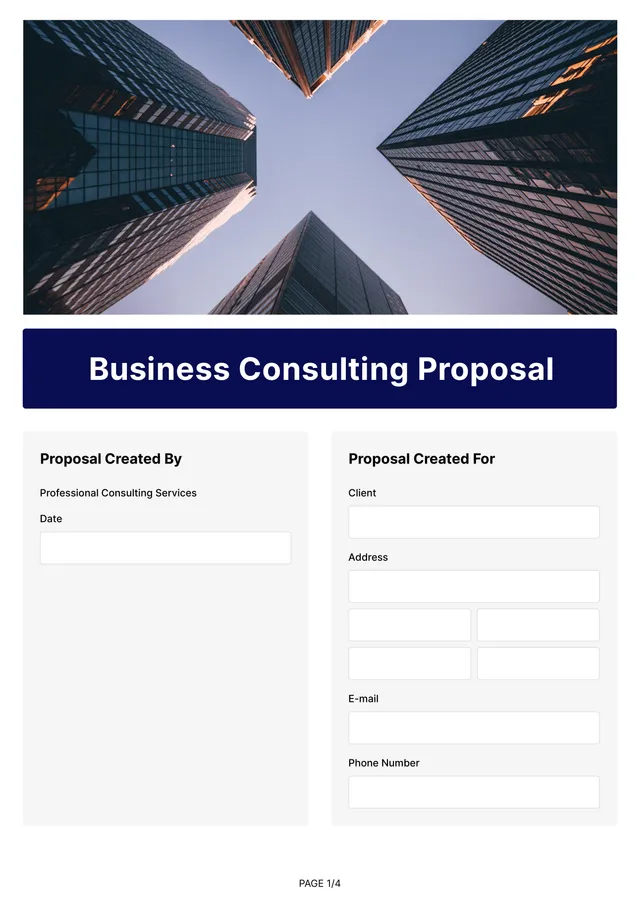 consulting proposal template