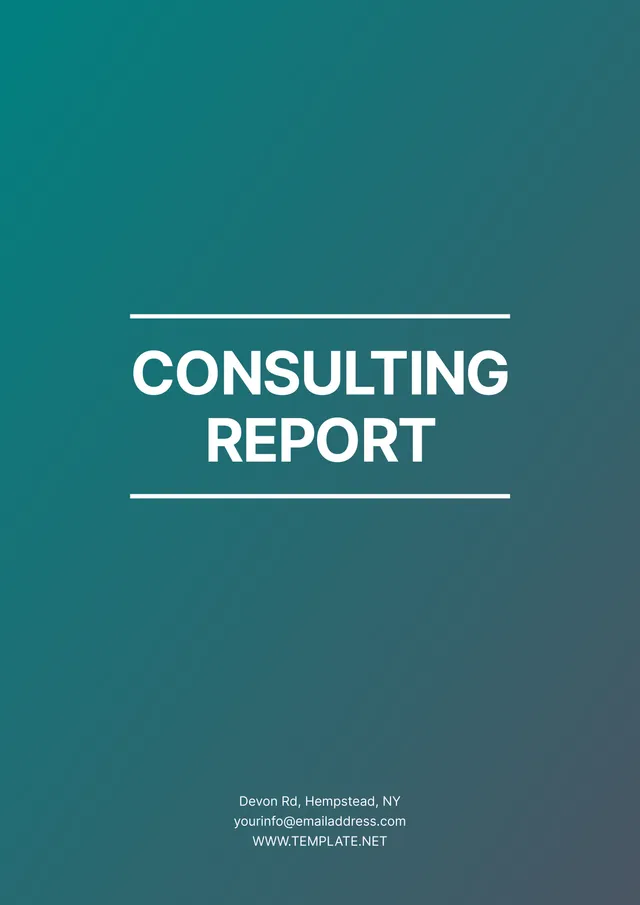consulting report template
