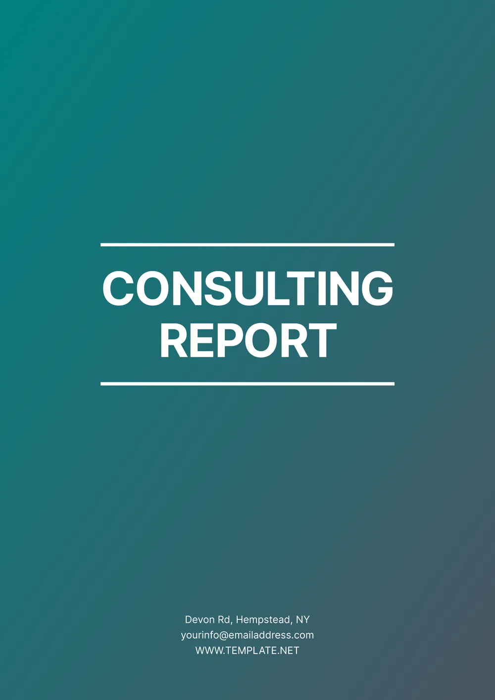 consulting report template