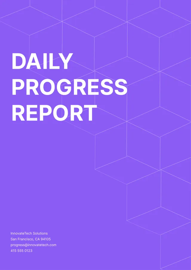 daily progress report template