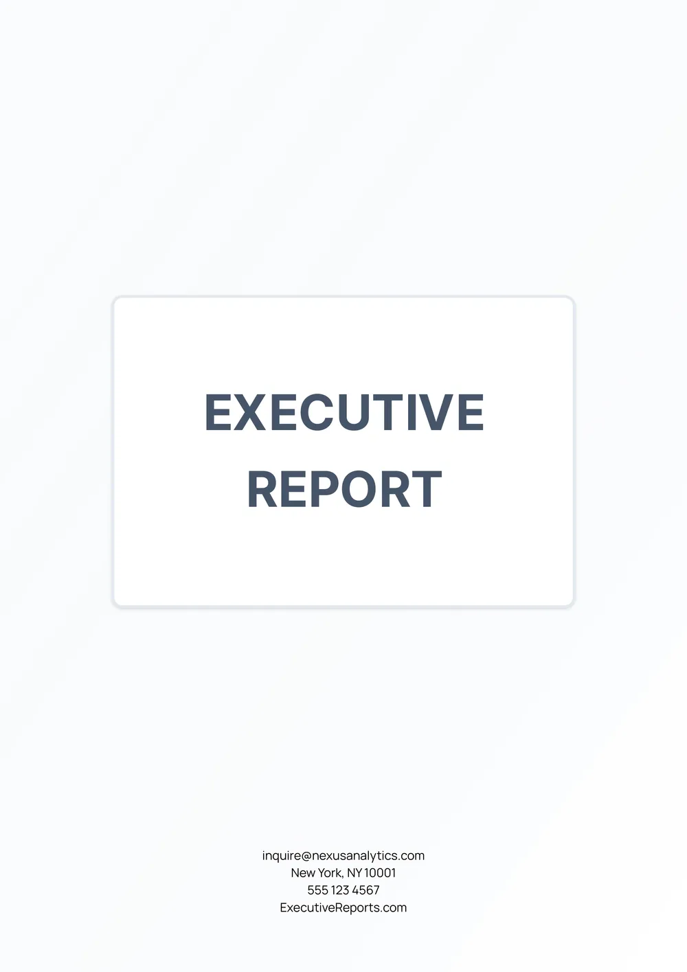 executive report template
