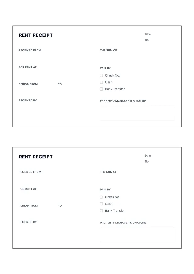 fillable rent receipt template