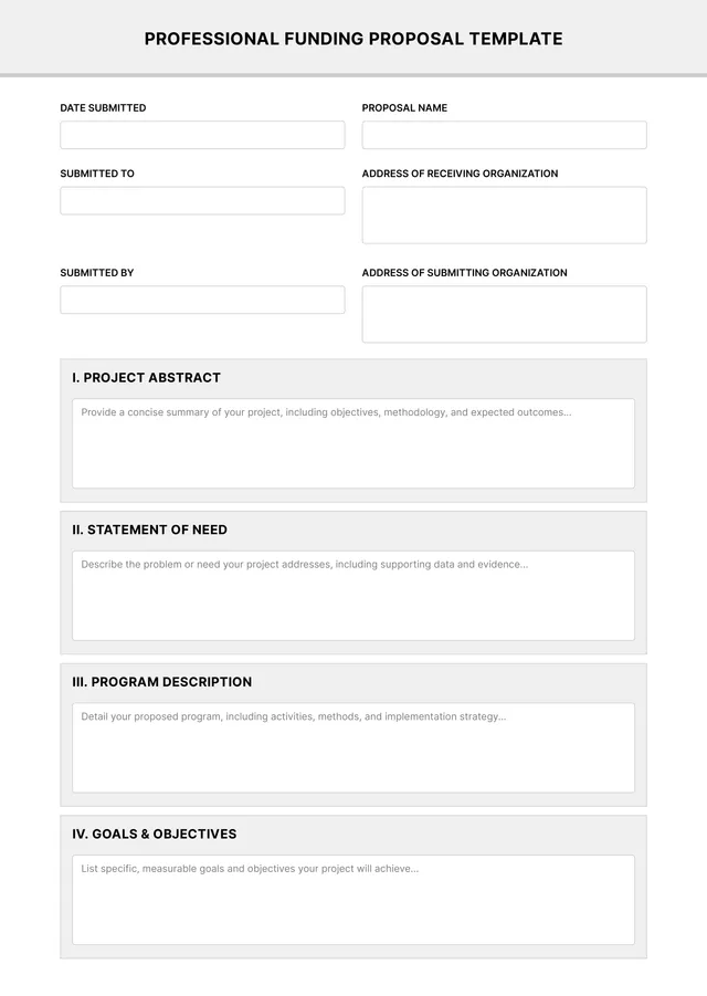 grant application template