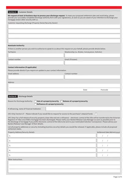 nab discharge form