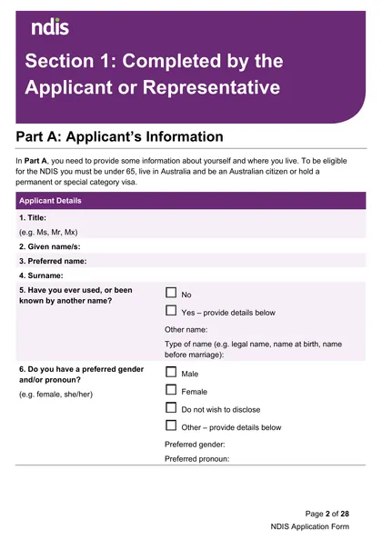 ndis access request form