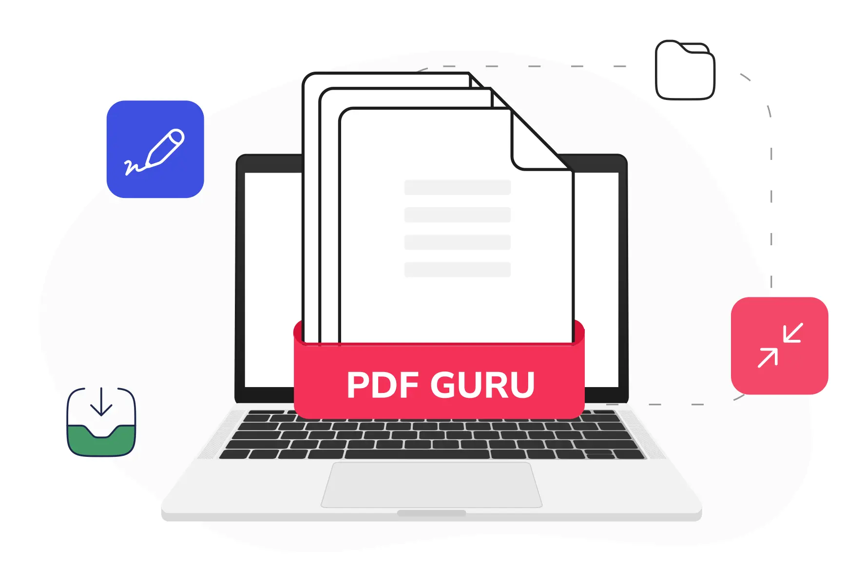 Screenshot of PDF Guru, Drop a PDF in, get the key points and a chat window to interrogate them