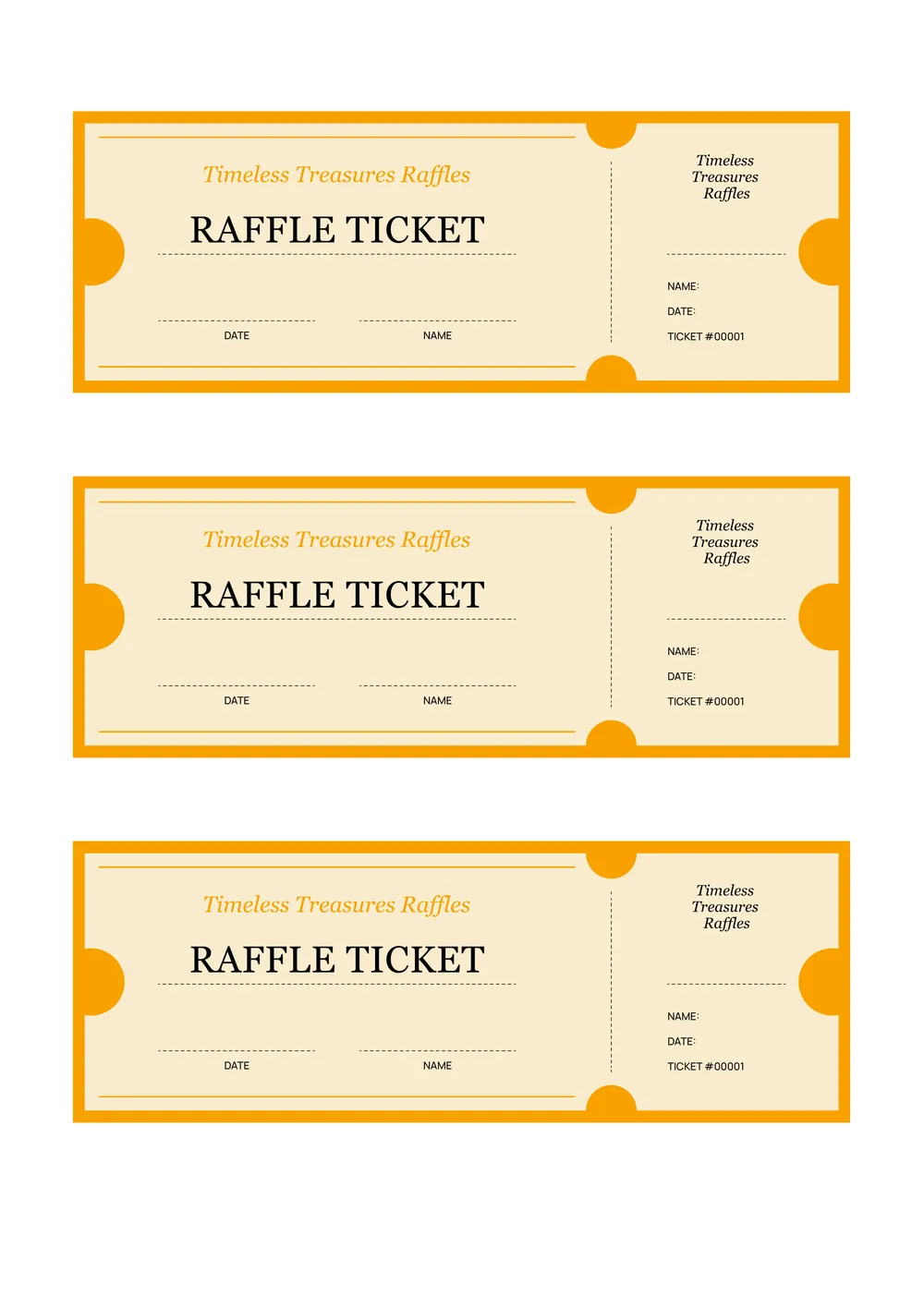raffle ticket template