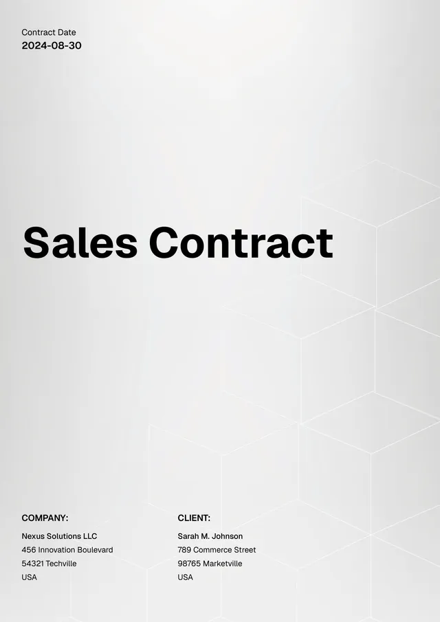 sales contract template