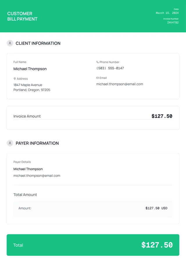 simple receipt template