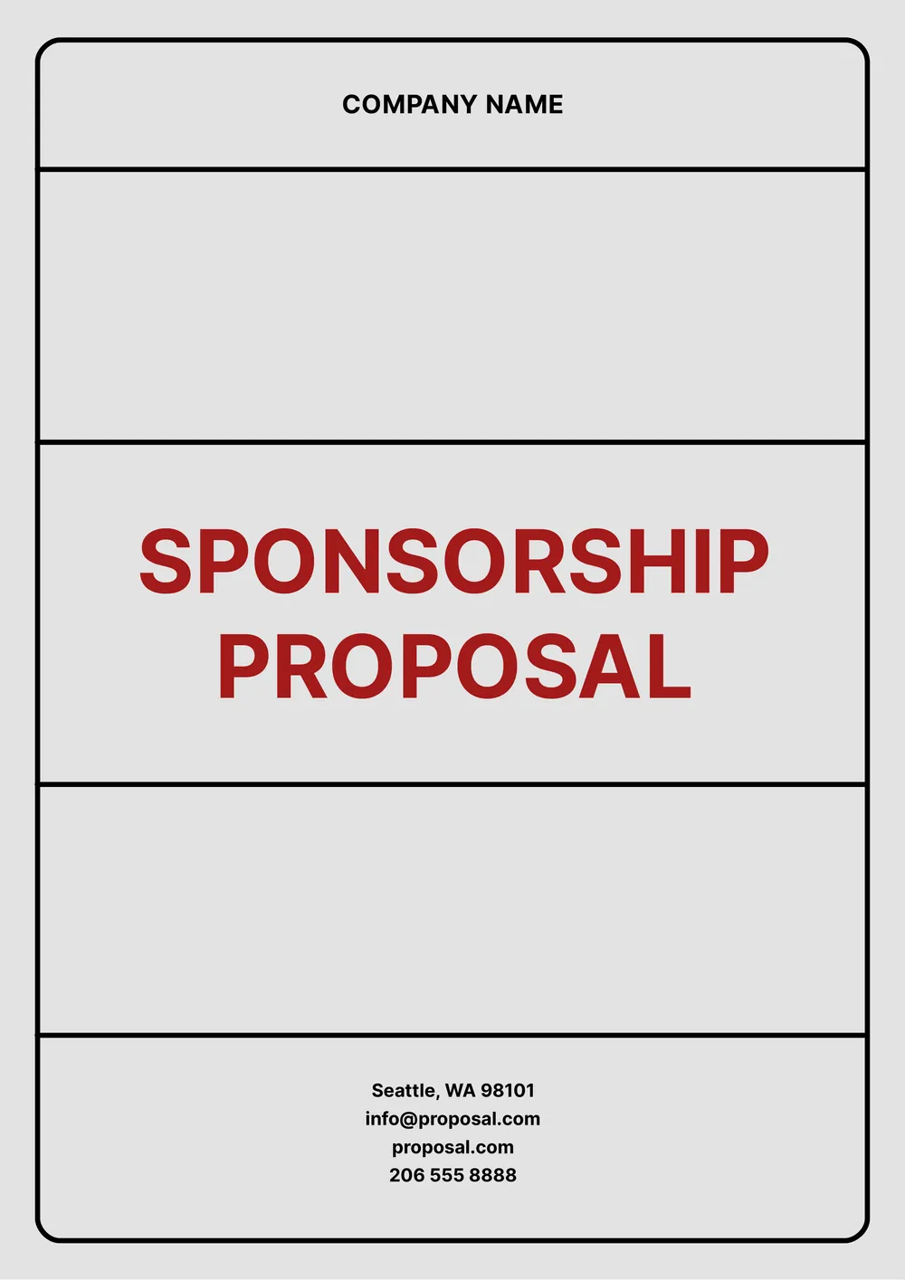 sponsorship proposal template