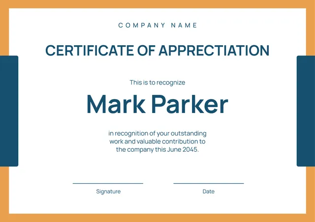volunteer certificate template
