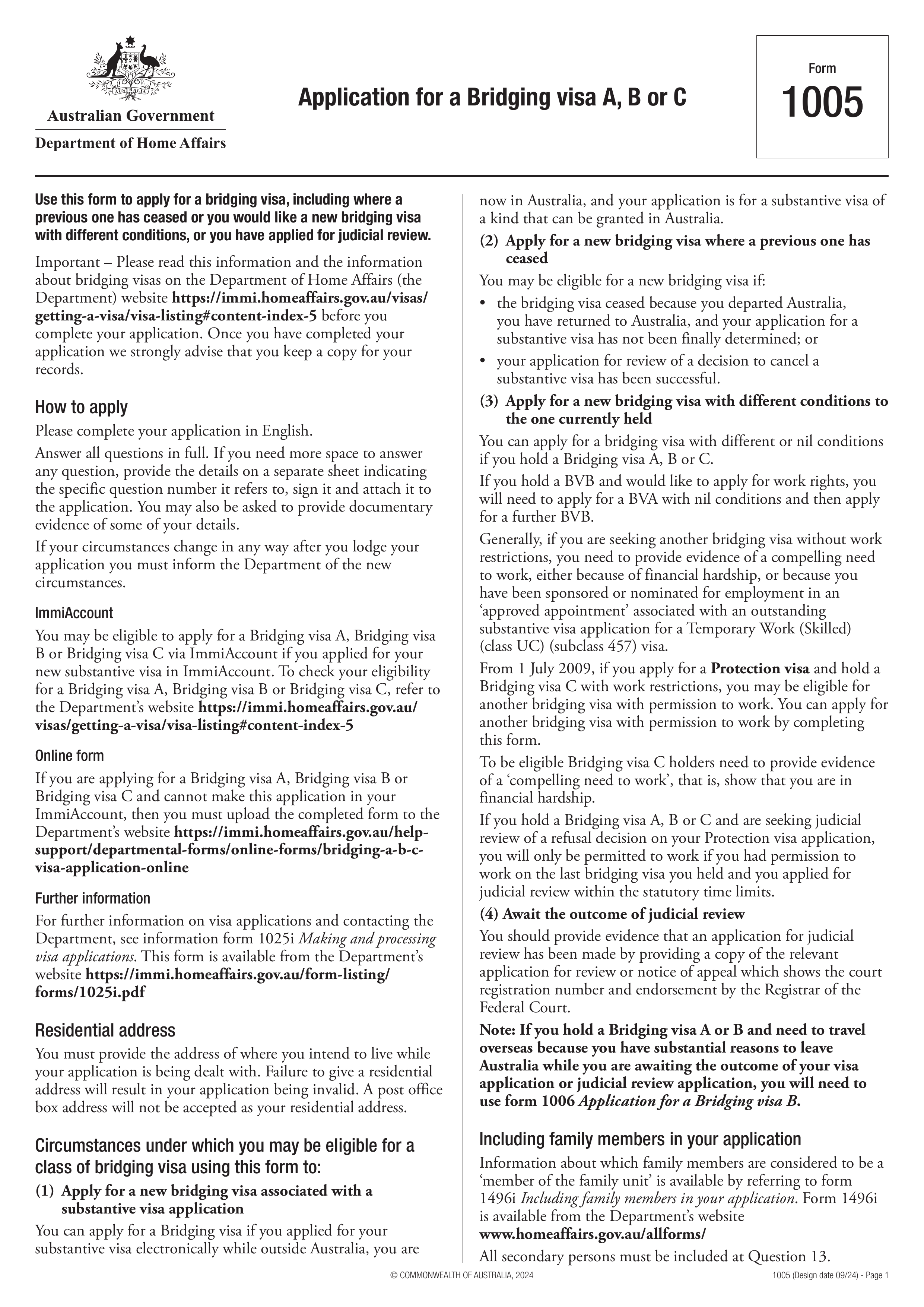 1005 form