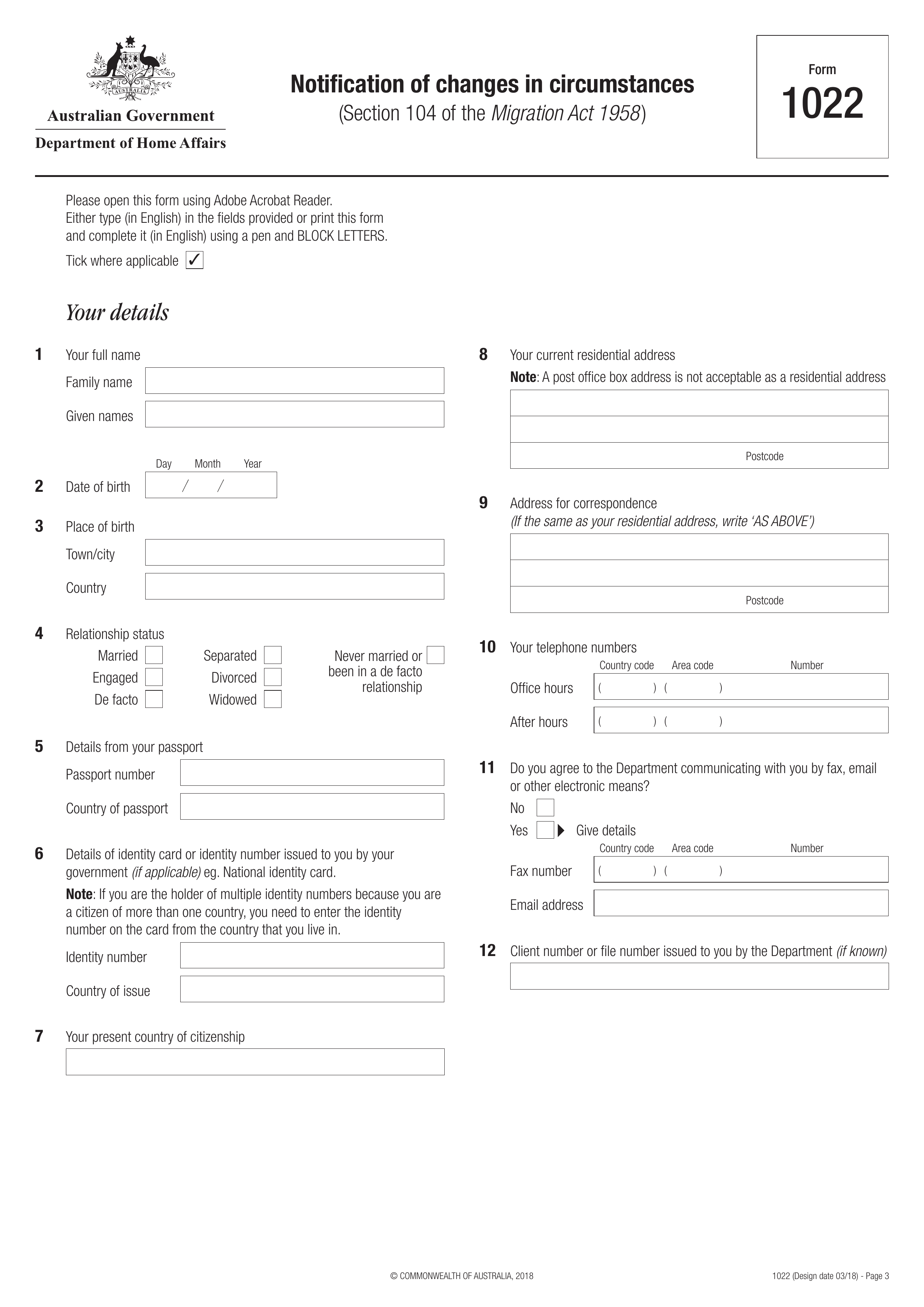 1022 form