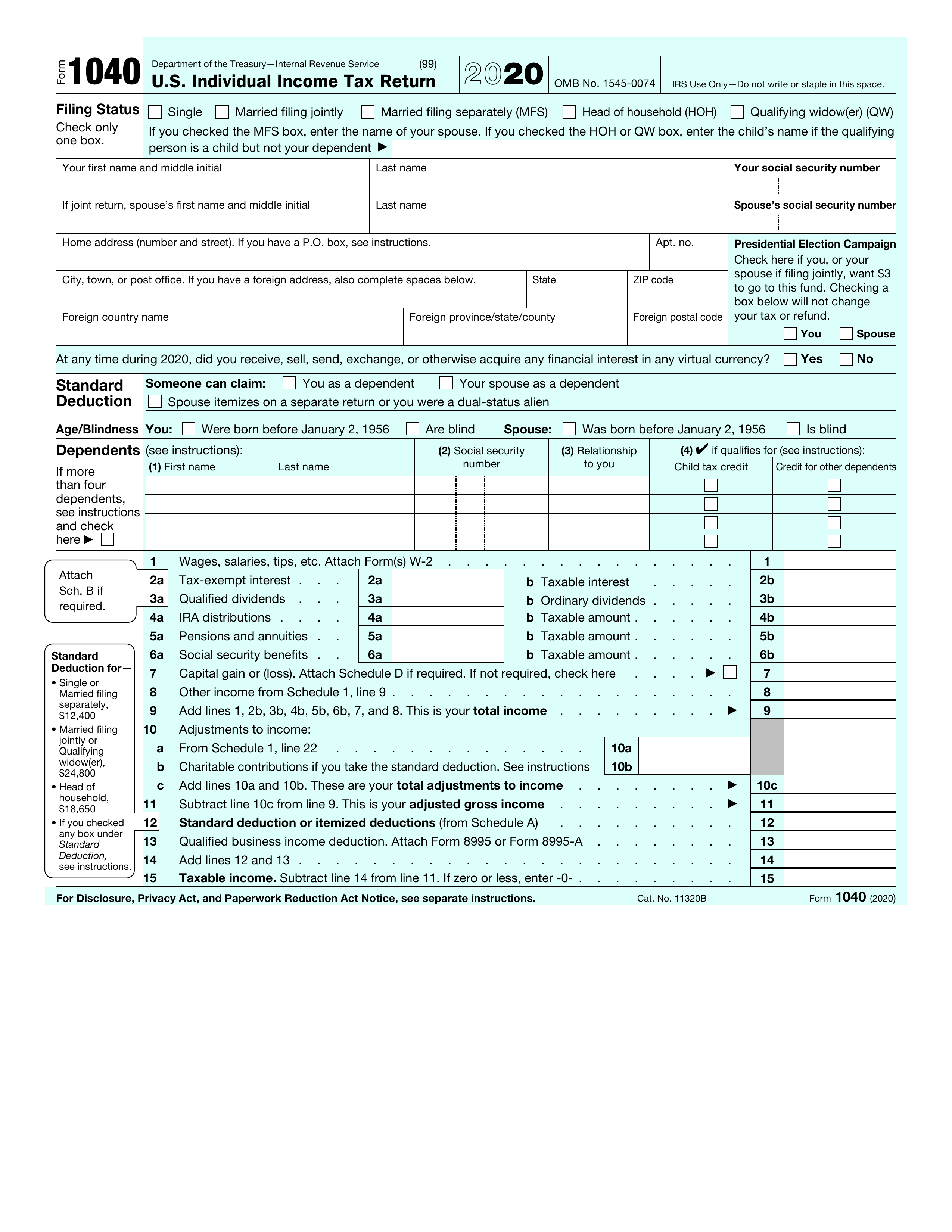 1040-2020 form