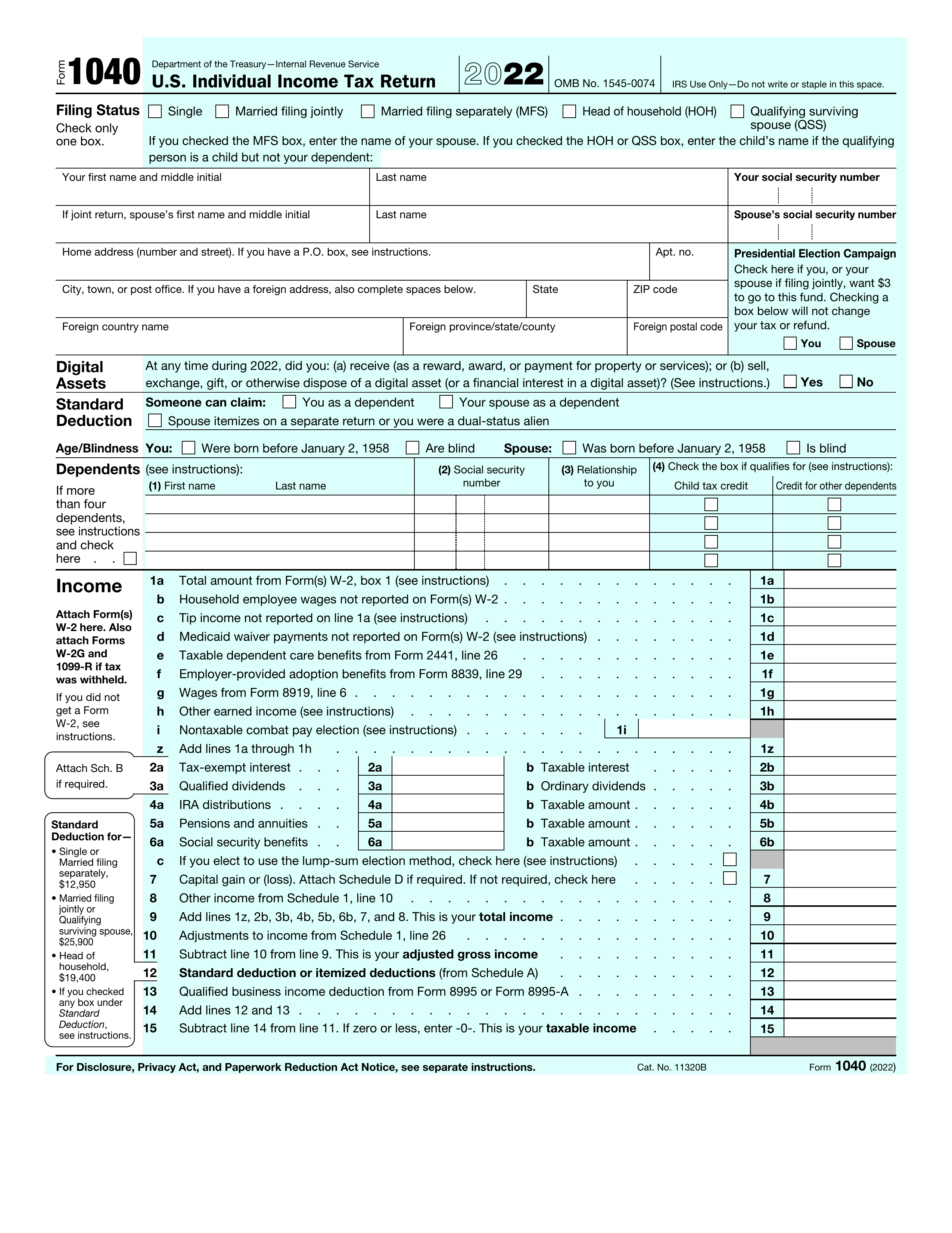 1040-2022 form
