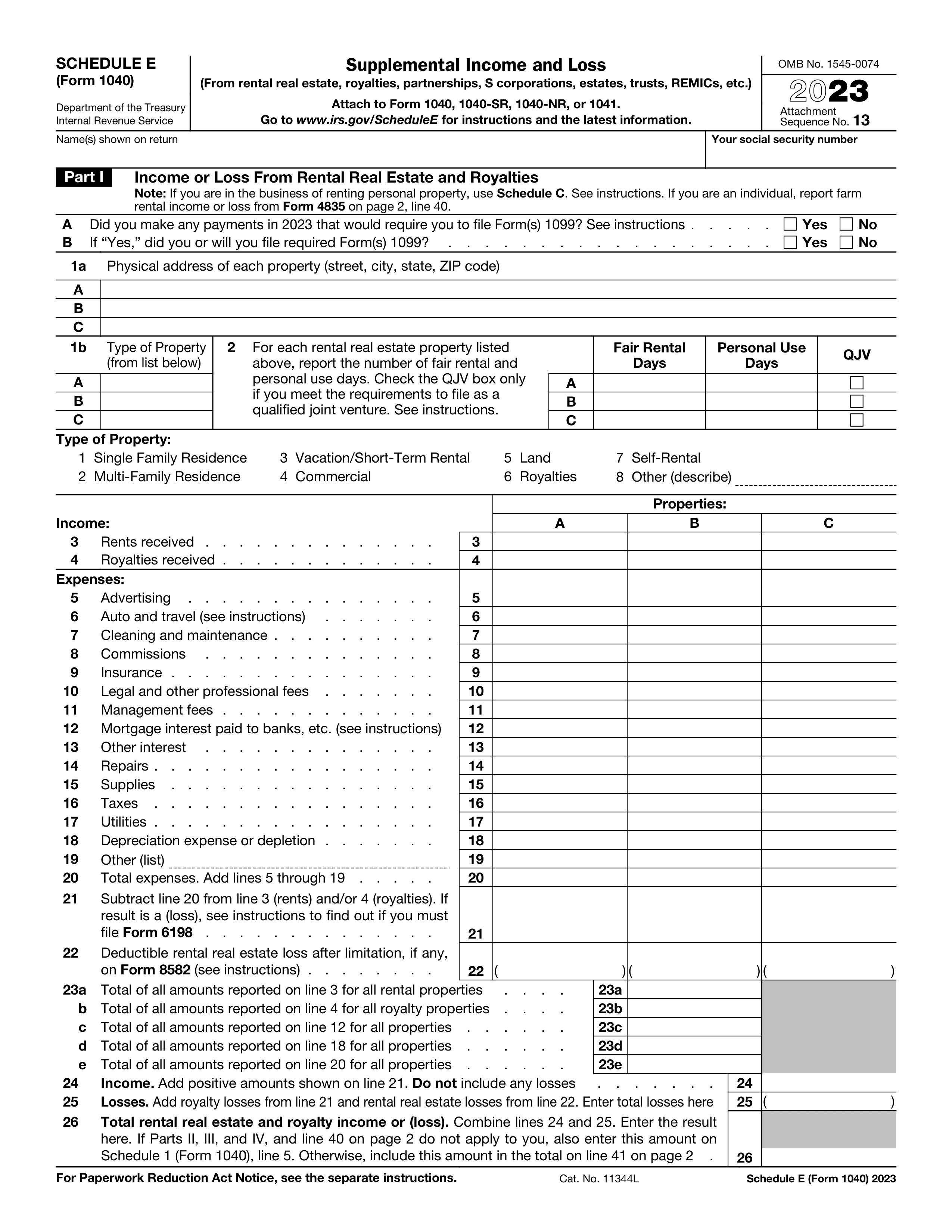 1040-schedule-e form