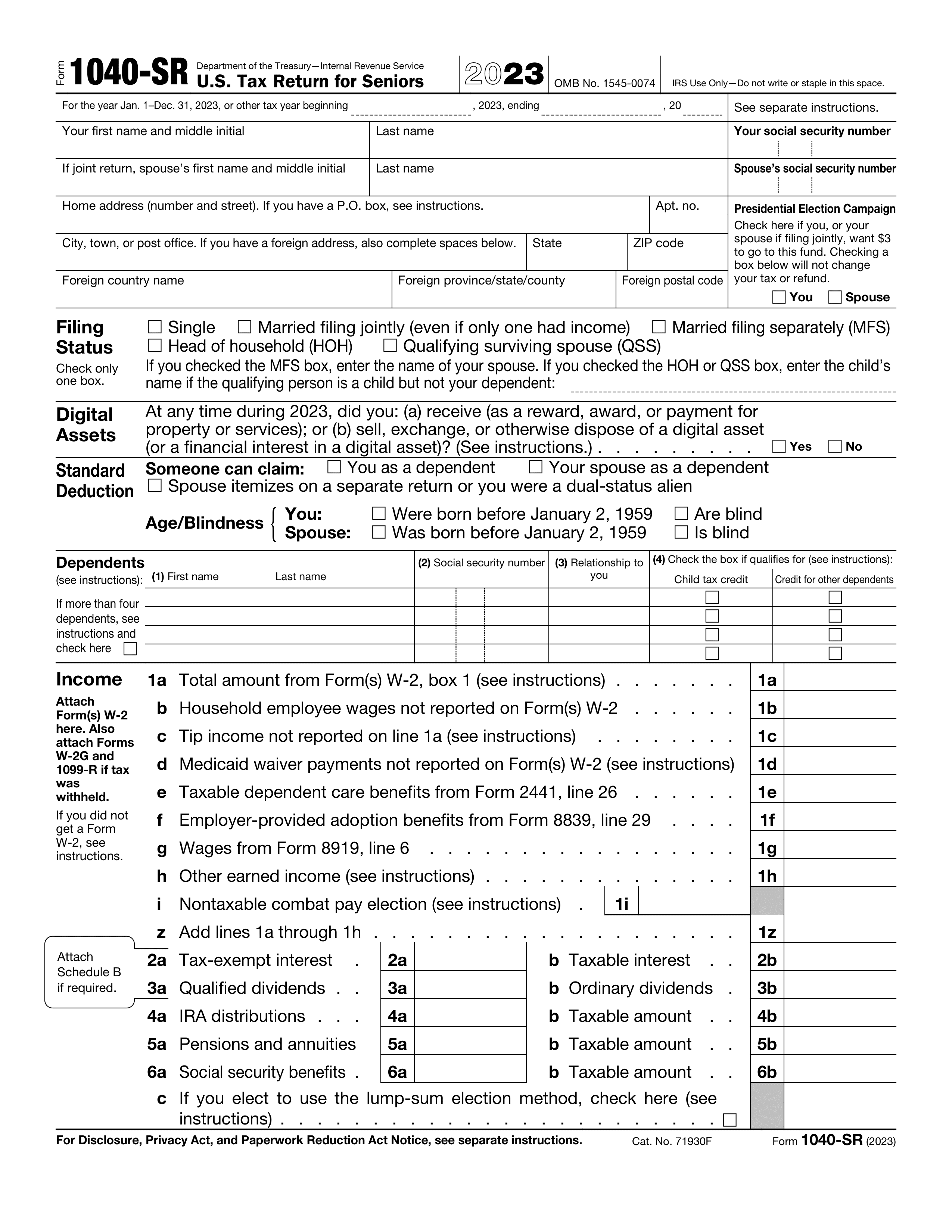 1040-sr form