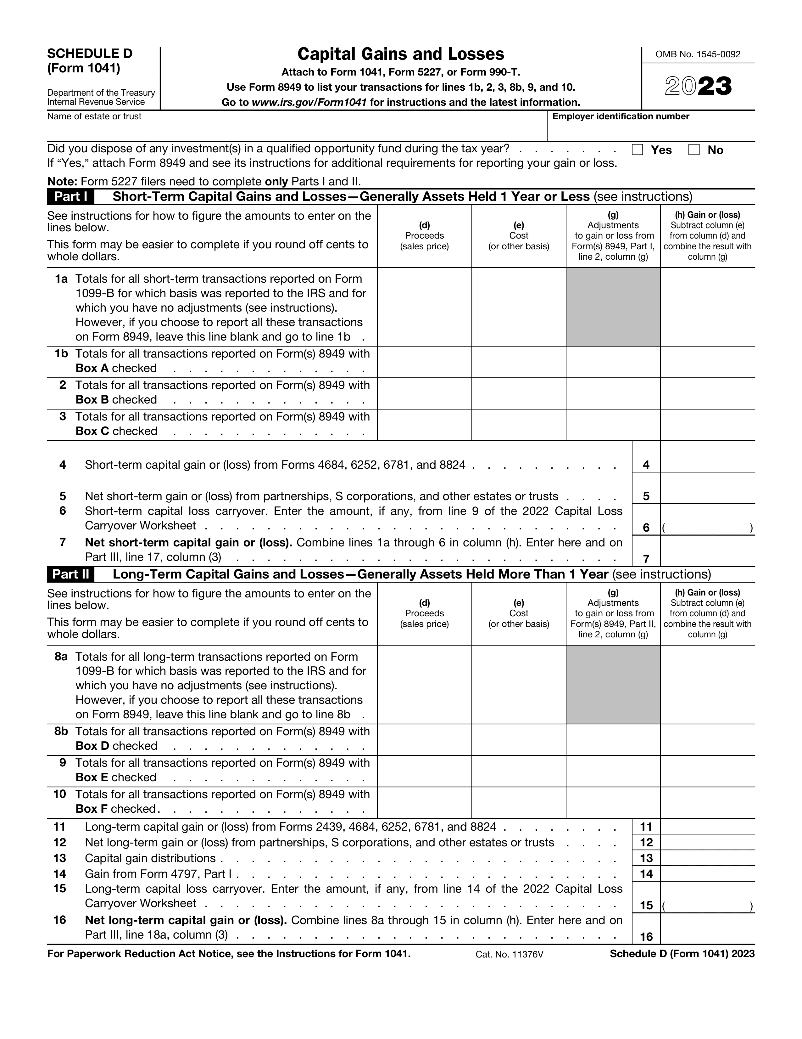 1041-schedule-d form