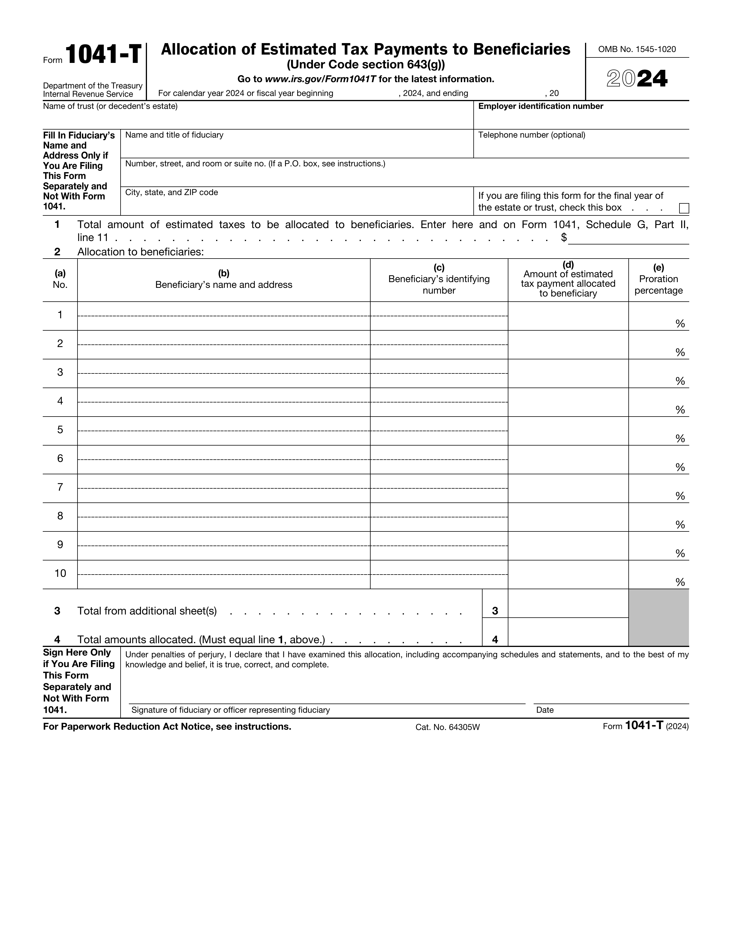 1041-t form