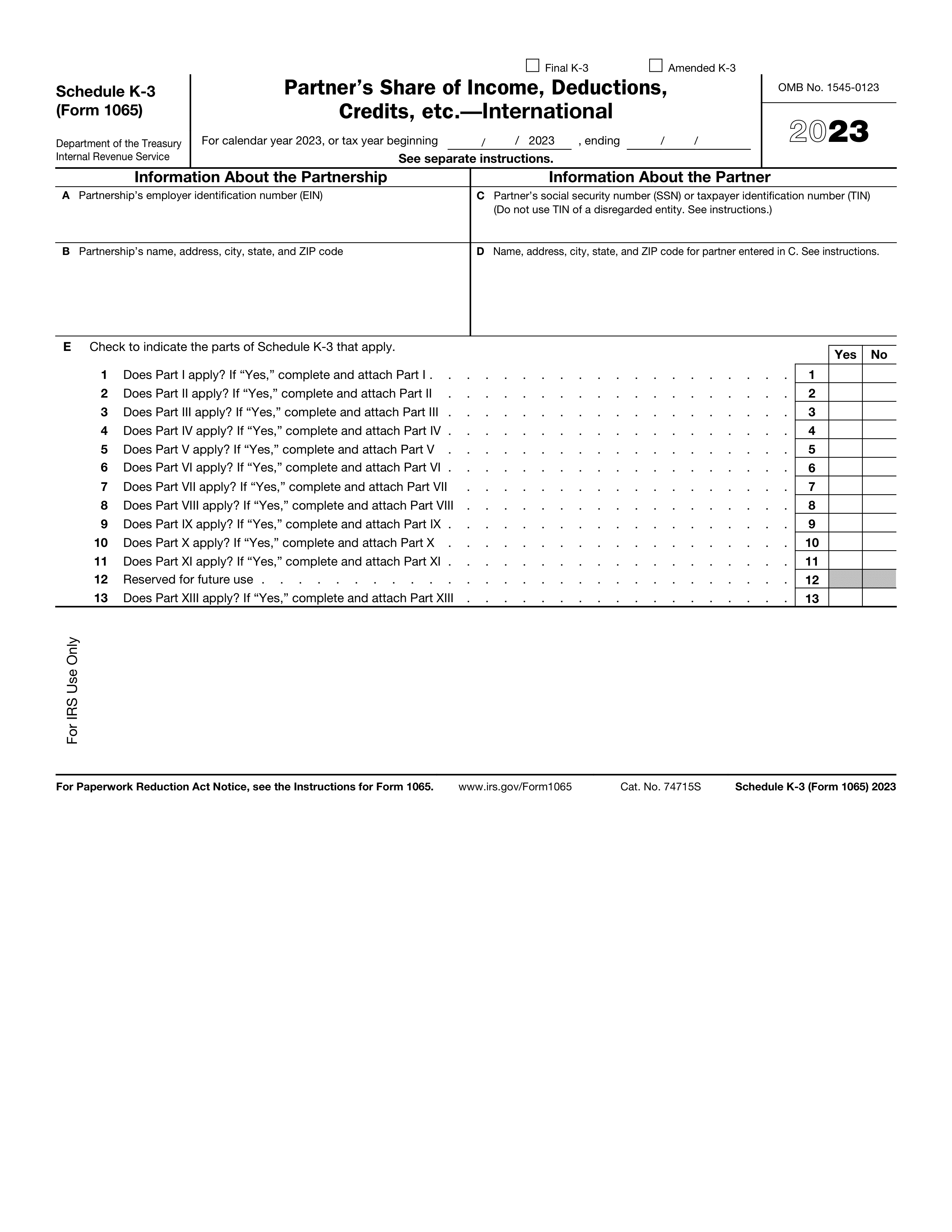 1065-schedule-k-3 form