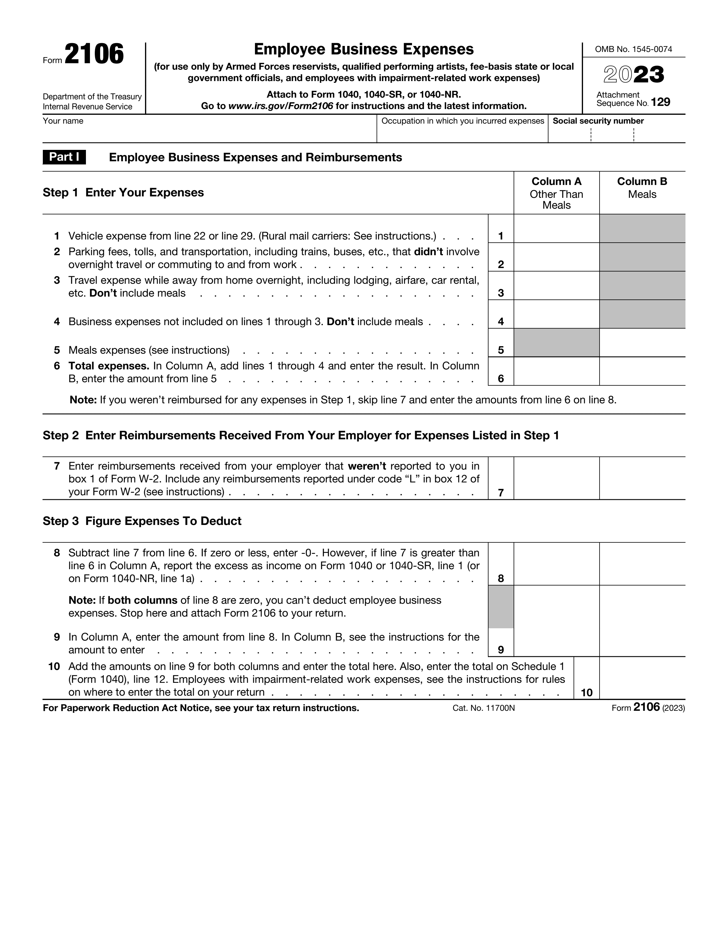 2106 form