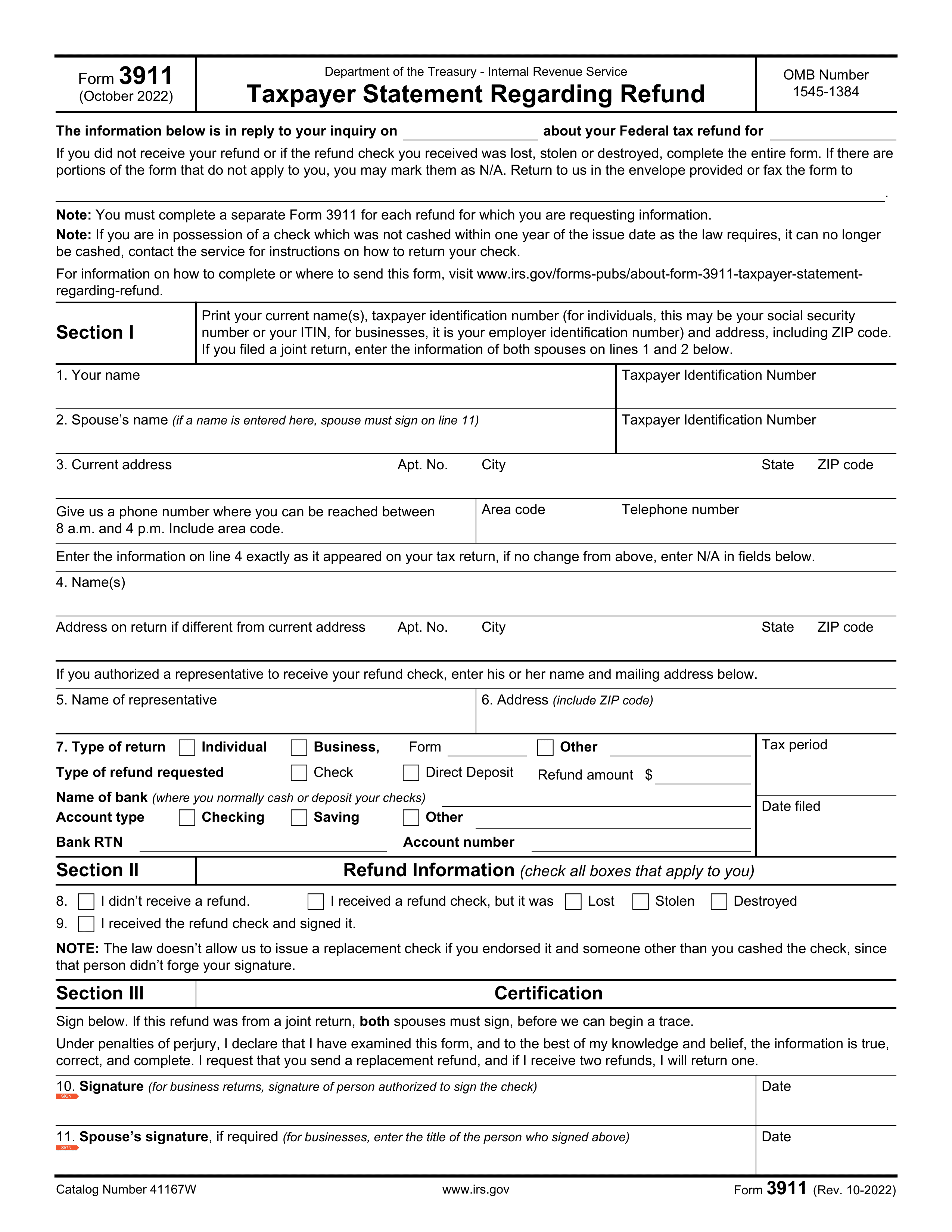 3911 form