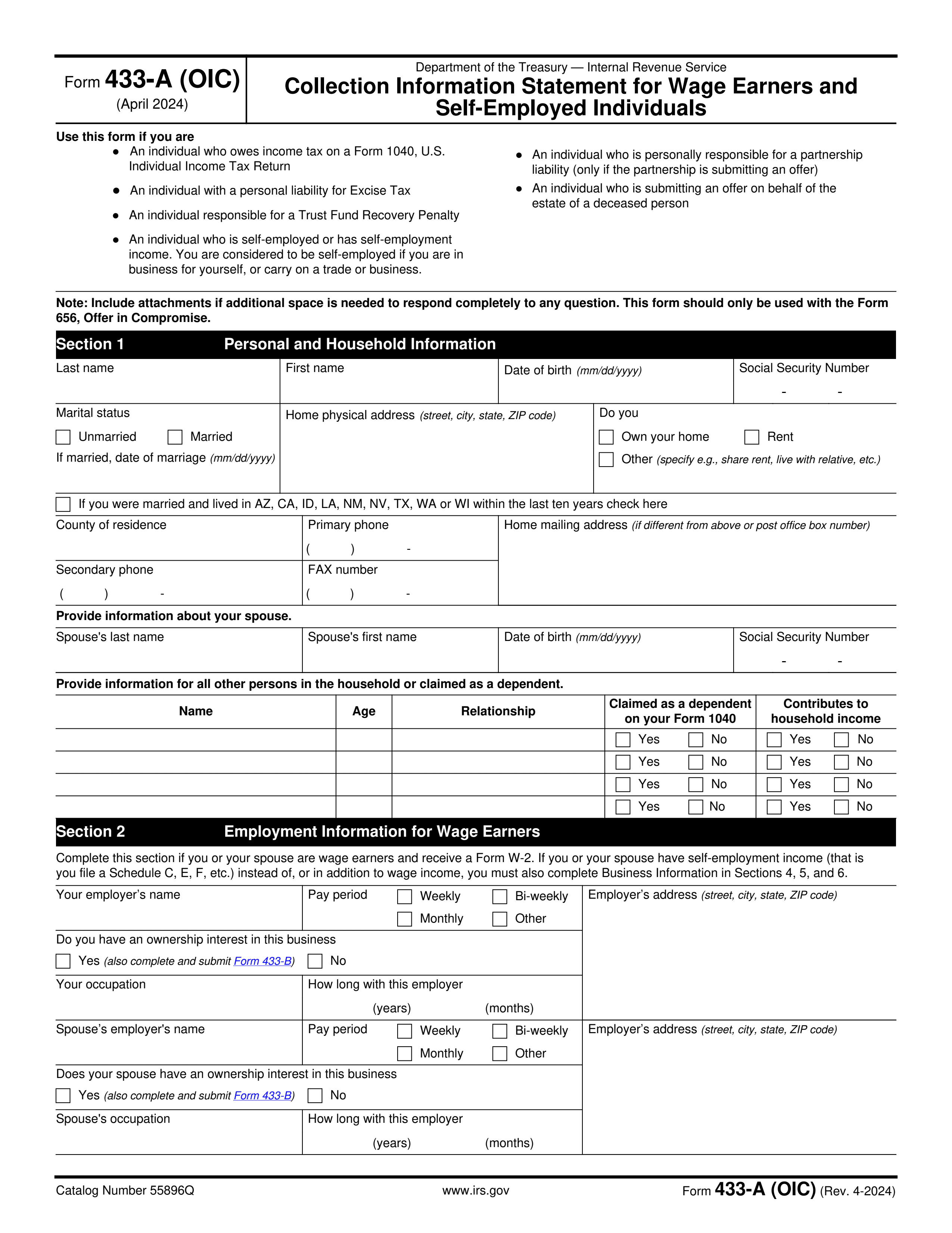 433-a-oic form