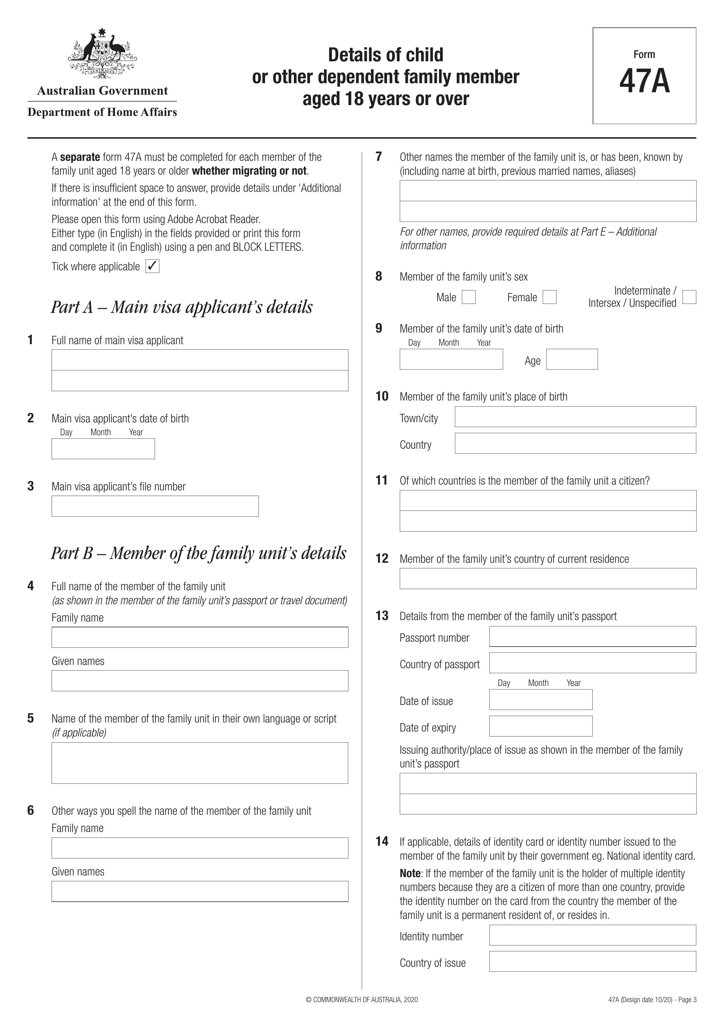 47a form