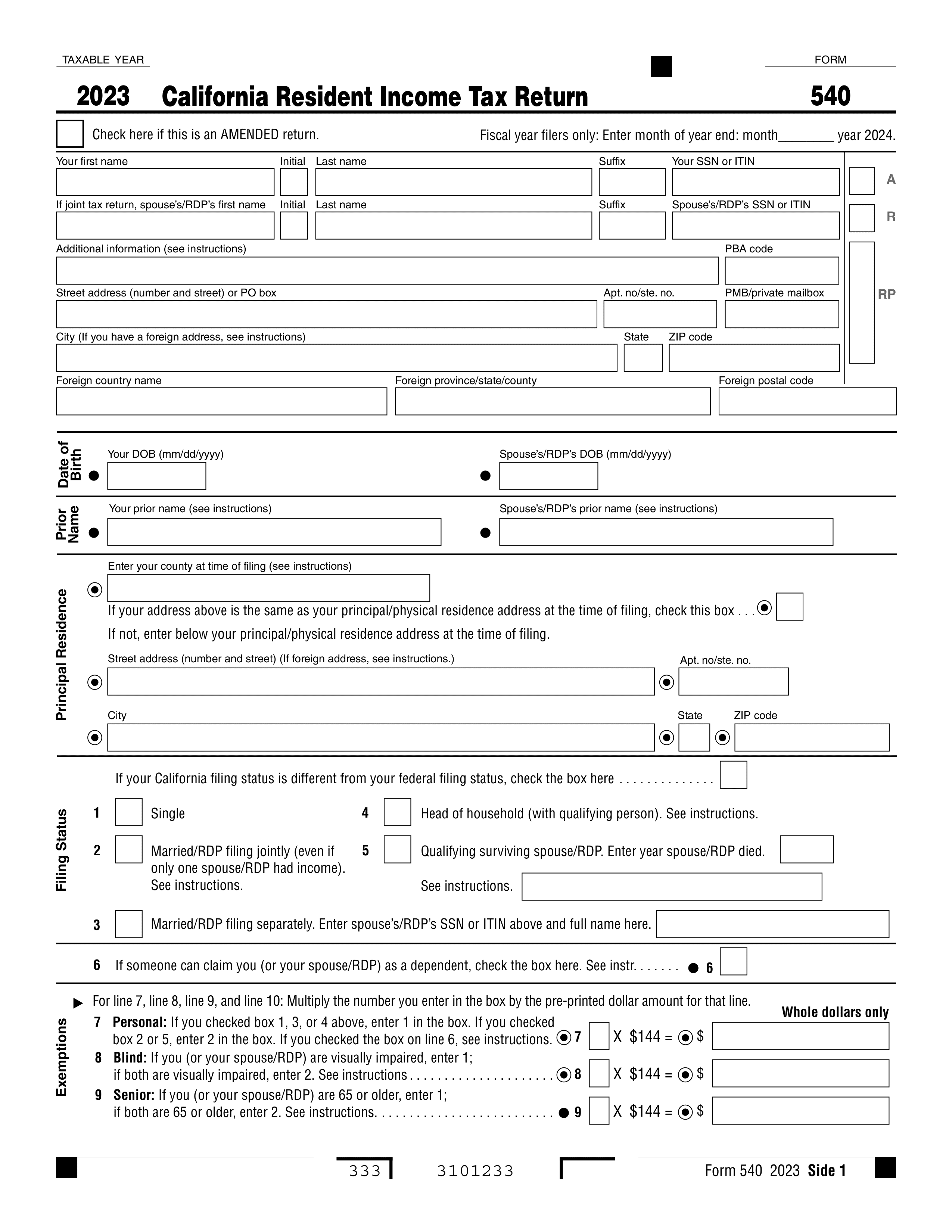 540 form